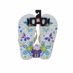 Slippers Butterfly White 22cm